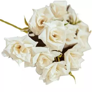 Полезный искусственный цветок, простой в уходе, создающий атмосферу, дизайн зеленых листьев, свадебная вечеринка, ручной искусственный букет роз белый