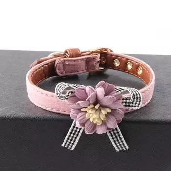 Полезный износостойкий ошейник для собак, кошек, цветочный бант, круг для шеи, принадлежности для тонкой работы L коричневый