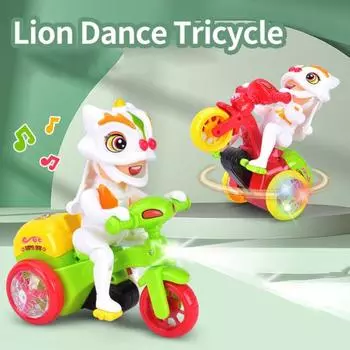 Полезный китайский стиль простая установка электрический трюковый трехколесный велосипед игрушка детская модель образовательное использование в помещении