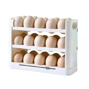 Полезный лоток для яиц с ручкой белый