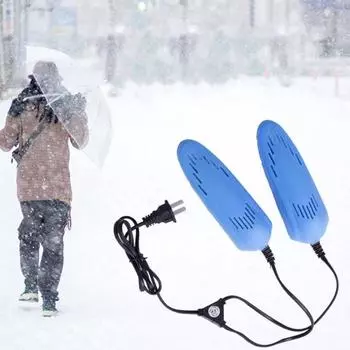 Полезный многоразовый обогреватель для обуви с большой площадью нагрева, удобный для устранения неприятного запаха, для уличной сушилки для обуви Kids синий