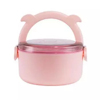 Полезный, не содержит BPA, легко чистится, 3 цвета, ложка в скандинавском стиле, в комплекте контейнер для бенто для уличного контейнера для бенто Single Layer розовый