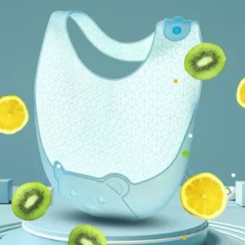 Полезный нескользящий легкий нагрудник для слюней с мультяшным медведем, фартук для обеда для малышей, капающий слюной для детей жёлтый