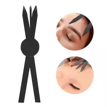 Полезный, простой в эксплуатации компактный дроздовидный линейный циркуль для измерения бровей для начинающих чёрный