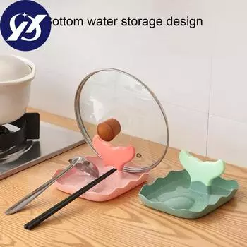 Полезный, простой в использовании, не нужно встряхивать, полипропилен, легко чистится, держатель для крышки кастрюли, кухонные инструменты, подставка для крышки кастрюли синий