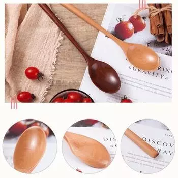 Полезный японский стиль, удобный экологически чистый детский деревянный совок для кухонных принадлежностей, совок для супа 2