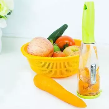 Полезный ручной износостойкий металлический ручной скребок для фруктов, универсальная овощечистка для кухни, овощечистка для фруктов красный