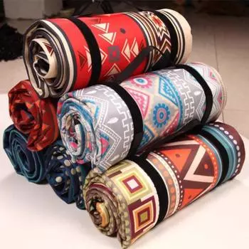 Полезный с веревкой для хранения, грязеотталкивающий коврик для пикника, портативный водонепроницаемый пляжный спальный коврик, товары для улицы M синий