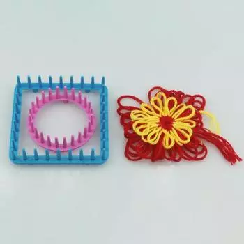 Полезный Широкое Применение Простой в Использовании Цветочный Ткацкий Станок Квадратное Ткачество Товары Для Дома