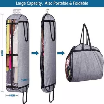 Полезный складной водонепроницаемый шкаф для спальни, сумка для платья, сумка для хранения одежды, хозяйственные принадлежности, сумка для одежды серый