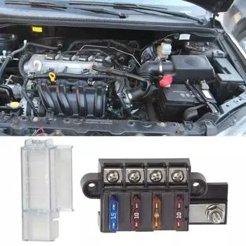 Полезный светодиодный индикатор блока предохранителей автомобиля. Эффективная защита. чёрный