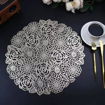 Полезный термостойкий коврик для обеденного стола из ПВХ, противоскользящий бронзирующий коврик для дома серебряный