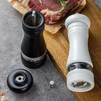 Полезный видимый дизайн для хранения керамического сердечника, ручная мельница для перца, бутылка для приправ, кухонный гаджет, мельница для соли чёрный