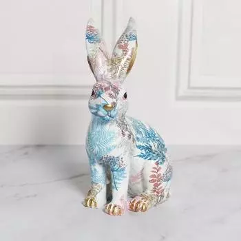 Полезный водонепроницаемый идеальный подарок пасхальный настольный орнамент счастливая милая красочная картина фигурка кролика для гостиной A