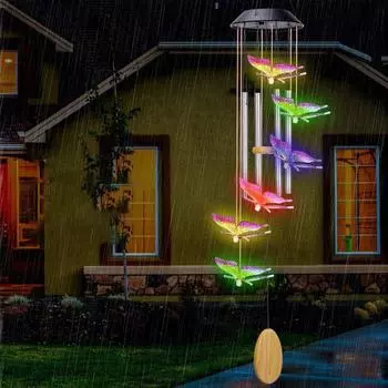 Полезный водонепроницаемый легкий подвесной колокольчик с изменяющимся цветом для улицы, подвесной светильник для домашнего декора A разноцветный