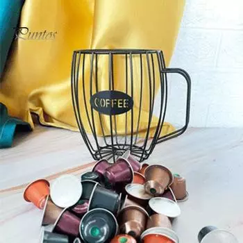 Полезный высокопрочный долговечный держатель для кофейных капсул, стойка для хранения кофейных капсул, кухонные принадлежности чёрный