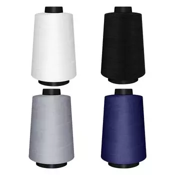 Полиэфирная швейная нить для квилтинга, универсальный конусный оверлок Merrow, одна игла, 2843 ярда каждая чёрный