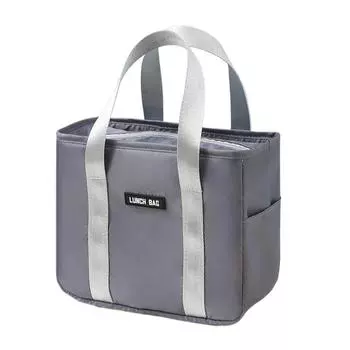 Полиэстер Большие сумки для обеда для женщин Симпатичные картонные изолированные коробки для обеда Водонепроницаемые сумки для обеда для путешествий синий
