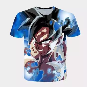 Полиэстер быстросохнущая Dragon Ball модная мужская летняя повседневная удобная быстросохнущая дышащая детская футболка XXS-6XL XXS