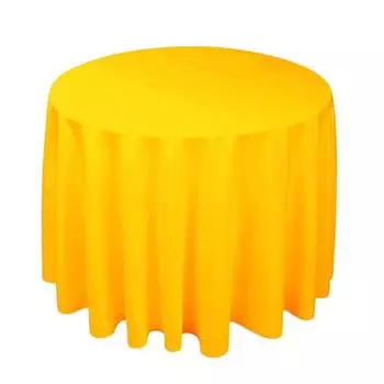 Полиэстер Моющиеся Однотонные Накладки на Стол Скатерть Круглая Скатерть золотой