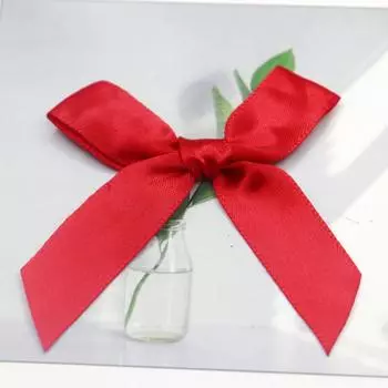 Полиэстер шириной 1,5 см с бантом, нижнее белье, носки, аксессуары для одежды, бант для упаковки подарочной коробки. JD-DD-Bow-1.5CM-Red