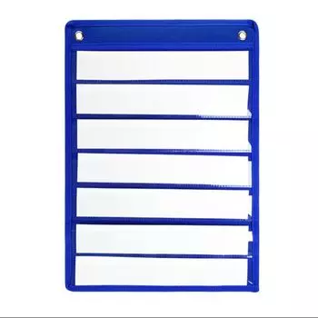 Полиэстер Ткань Оксфорд 7 слоев DIY Белая карточная сумка Магнитная карманная диаграмма