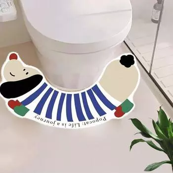 Полиэстер U-образный коврик для ванной комнаты с рисунком ковер для ванной комнаты водопоглощающий коврик для ванной комнаты Style A