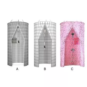 Полиэстер Защитная занавеска для душа от тела Ванная комната Свежая и чистая Удобная в хранении Водонепроницаемая серая красный