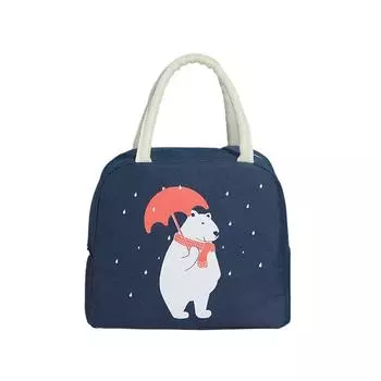 Полиэстеровая изоляция с большой емкостью - для дома или офиса, сумки для обеда для женщин, женский стол, темно-розовый 1 темно-синий