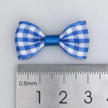 Полиэстеровая клетка Мини-галстук-бабочка Diy Pet Одежда Обувь Декоративные аксессуары Аксессуары для волос Аксессуары для волос 35 #sea blue 3 * 1.5cm
