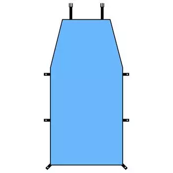 Полиэстеровые тенты на крышу для автомобилей, водонепроницаемый тент для кемпера, УФ-блокирующая ткань, износостойкая, серая небесно-голубой