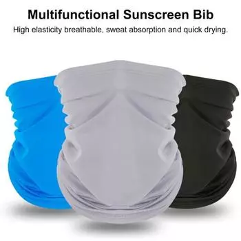 Полиэстеровый защитный чехол для лица, однотонный, повседневный, мужской, эластичный, для велоспорта, для шеи синий