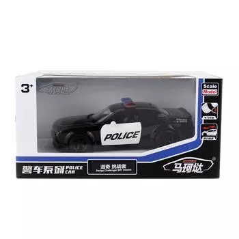 Police Challenger Car Model With Opening Windows For Kids Collectors And