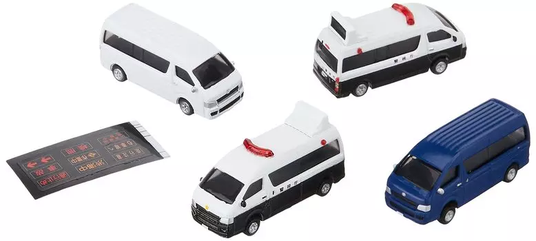 Полицейская машина Toyota Hiace Super Long с датчиком KATO N (4 единицы) 23-651A Принадлежности для моделей железных дорог