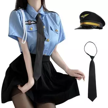 Полицейский Косплей Хэллоуин Костюм Полицейского Юбка Галстук Набор Полицейская Маскировка Милая Униформа Сексуальная Мини-юбка Косплей Костюм Полицейского Культурный
