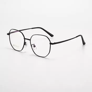 Полигональная титановая оправа для очков, оправа для интернет-знаменитостей, простой стиль, круглое лицо, может быть оснащена антисиним светом для женщин