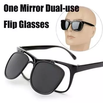 Поликарбонатные линзы с двухслойным откидным чехлом, черные солнцезащитные очки, защита от ветра и сварки