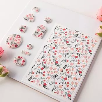 Полимерная глина Бумага для переноса акварелью Гравюра Печать Моделирование Декоративная бумага Мягкая керамика Серьги Ювелирные изделия Инструменты для раскрашивания