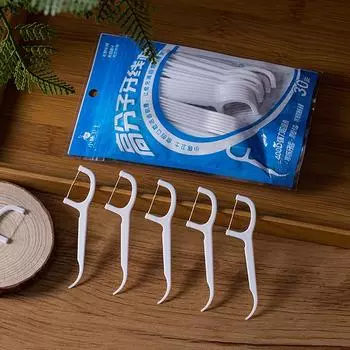 Полимерная зубная нить, ультратонкая зубная нить для чистки полости рта, плоская проволока 100pcs