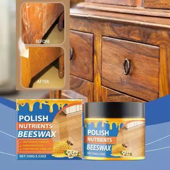 Полироль для мебели на основе пчелиного воска. Увлажняющее чистящее полирующее средство для ухода за деревянной мебелью. Глубокая очистка скопившихся пятен воска. One Size синий