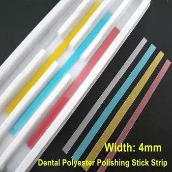 Полировальная полоска из стоматологического полиэстера шириной 4 мм с односторонними полирующими полосками, отбеливающие материалы 40 pcs extra fine