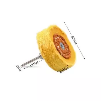 Полировальная ткань Колесо Щетка Головка Шлифовальный станок Хвостовик Полировка Вращающийся инструмент Полировка Принадлежности 6mm белый