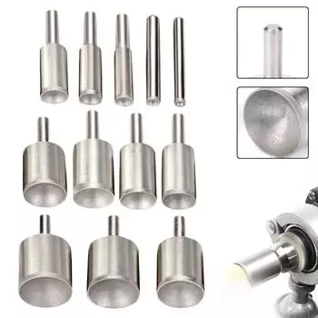 Полировальное сверло 5–25 мм с алмазными деталями, прочное серебро