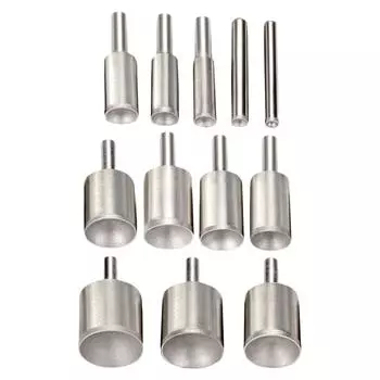 Полировальный бит 320 #, алмазные детали 5 мм-25 мм, прочный серебро