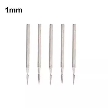 Полированная игла 1/1,5/2/3/4/6 мм, хвостовик 2,35 мм, гальванический алмаз