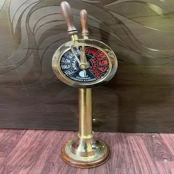 Полированная латунь Корабельный телеграф в машинном отделении 50,8 см Коллекционный домашний декор