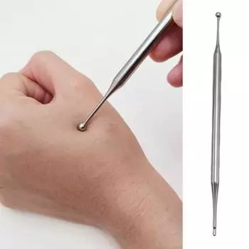 Полированная поверхность, прочная стимуляция точек кожи, снятие напряжения, инструмент для рефлексологии лица, акупунктурная точка серебряный
