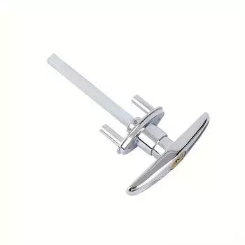 Полированная ручка Т-образная из цинкового сплава для гаражных ворот - Надежный медный сердечник, Металлическая конструкция, Прочная система запирания с 4 ключами для гаражных ворот белый