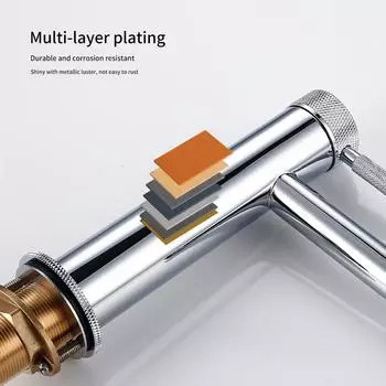 Полированный хромированный смеситель для раковины с одним отверстием, с одной ручкой, смеситель для горячей и холодной воды, рифленый кран для раковины, смеситель для раковины, смеситель для ванной комнаты