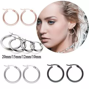 Полированный козелок с защелкивающимся верхом, круглый обруч для ушей, кольцо в носу, сексуальный пирсинг хряща 10–20 мм 10mm серебряный